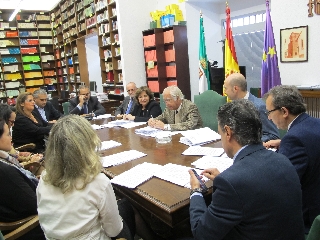 Reunión de vocales del Consejo General del Poder Judicial con los miembros de la Sala de Gobierno del TSJ de Extremadura
